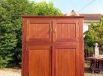 Ancienne armoire penderie en pin n°11230