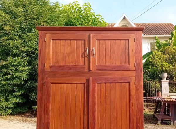 Ancienne armoire penderie en pin n°11230