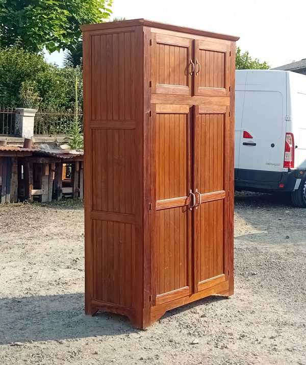 Ancienne armoire penderie en pin n°11230