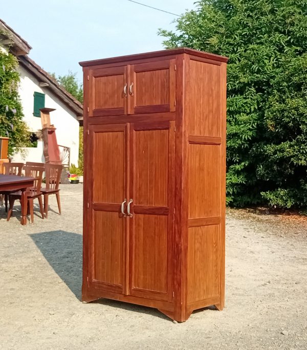 Ancienne armoire penderie en pin n°11230