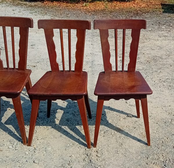 Lot de 6 chaises vintages en chêne n°11233