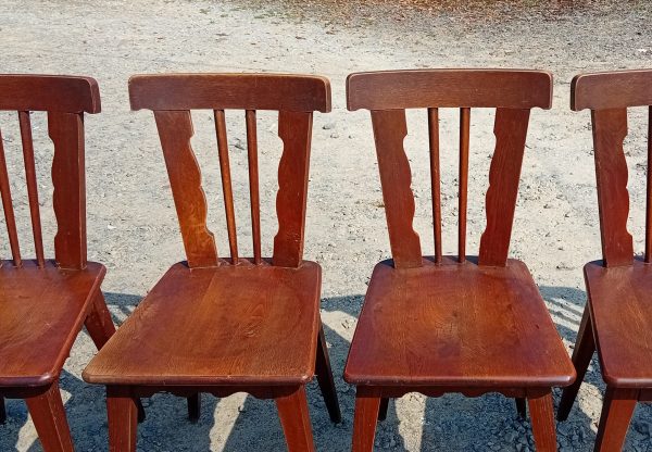 Lot de 6 chaises vintages en chêne n°11233