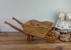 Brouette en bois pour déco n°11258