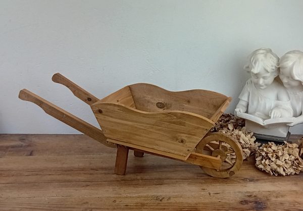 Brouette en bois pour déco n°11258