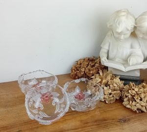 Lot de 3 coupelles en cristal n°11287
