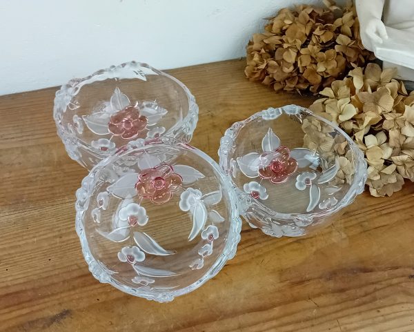 Lot de 3 coupelles en cristal n°11287