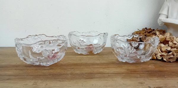 Lot de 3 coupelles en cristal n°11287