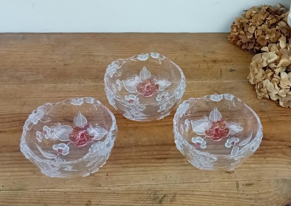 Lot de 3 coupelles en cristal n°11287