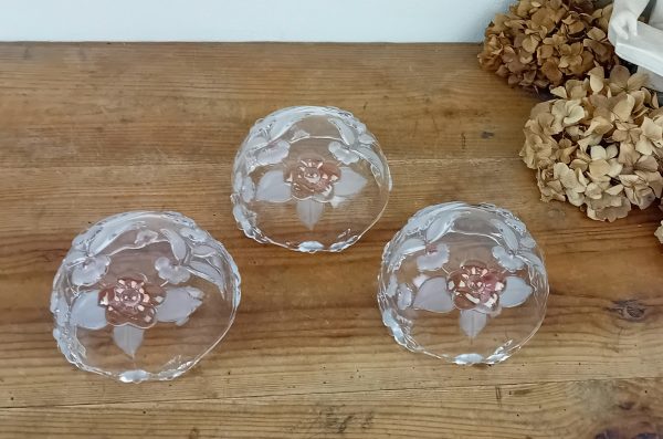 Lot de 3 coupelles en cristal n°11287