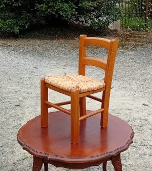 Chaise paillée pour enfant n°11349