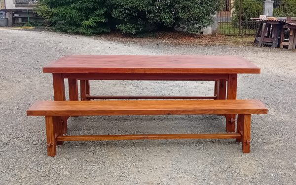 Grande table et ses 2 bancs n°11272