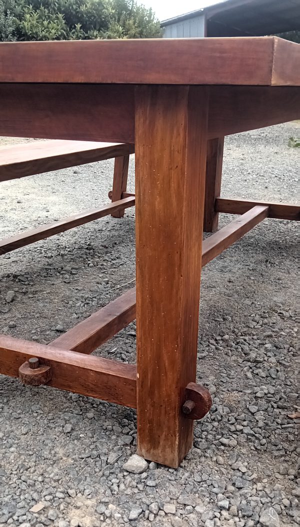 Grande table et ses 2 bancs n°11272