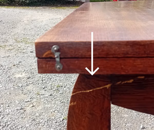 Table vinatge / Porte feuille / chêne / n°11361