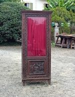 Ancienne vitrine Béarnaise en chêne n°11411