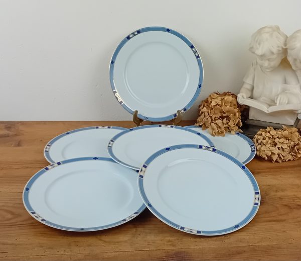 Lot de 6 assiettes plates en porcelaine Hôtesse n°11423
