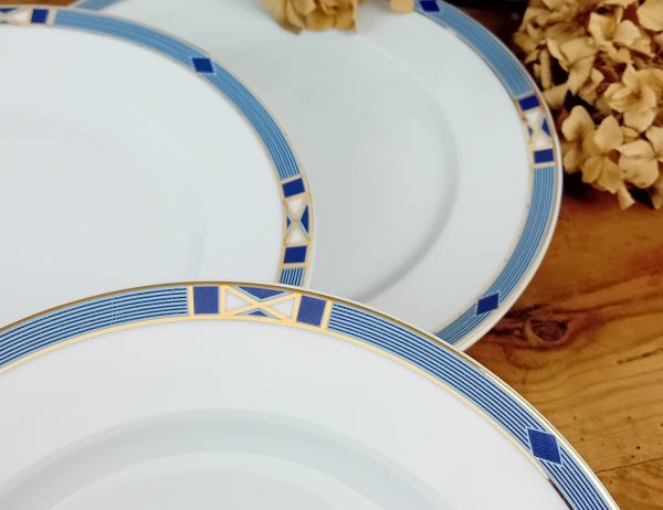 Lot de 6 assiettes plates en porcelaine Hôtesse n°11423
