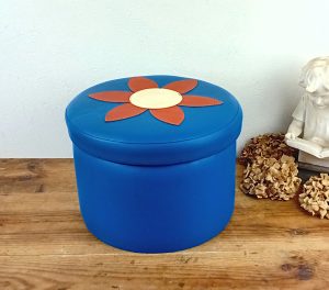 Pouf vintage / boite a couture n°11429