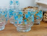 Lot de 10 verres vintages Myosotis n°11437