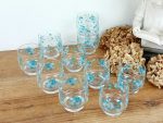 Lot de 10 verres vintages Myosotis n°11437