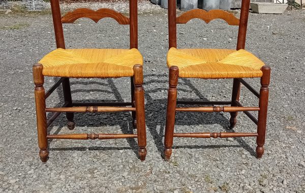 Paire de chaises paillées n°11358