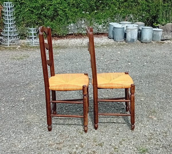 Paire de chaises paillées n°11358