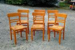 Lot de 6 chaises vintages a rénover n°11386