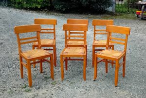 Lot de 6 chaises vintages a rénover n°11386