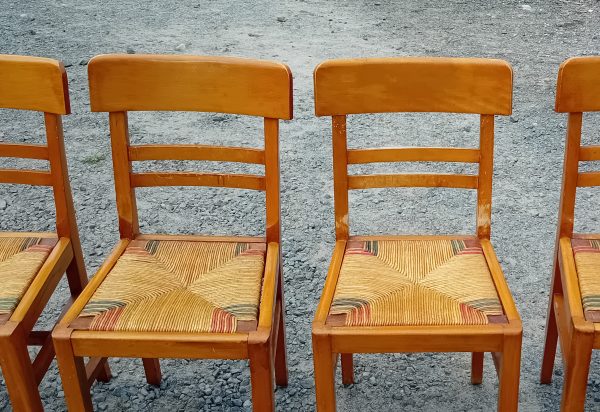 Lot de 6 chaises vintages a rénover n°11386