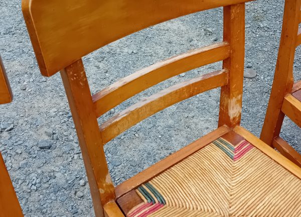 Lot de 6 chaises vintages a rénover n°11386