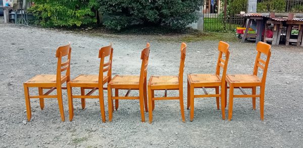 Lot de 6 chaises vintages a rénover n°11386