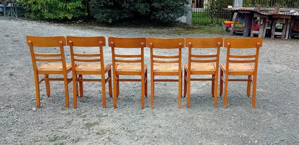 Lot de 6 chaises vintages a rénover n°11386