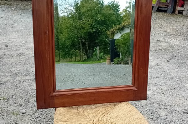 Ancien miroir avec cadre en bois n°11387