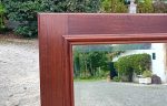 Ancien miroir avec cadre en bois n°11387