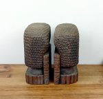 Grande paire de serre-livres en bois / Kanak / n°11449