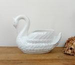 Jardinière en faïence / Cygne / n°11453