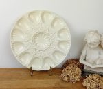 Ancien grand plat a huitres / Terre de fer / n°11452