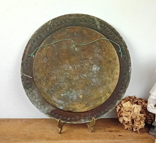 Ancien plateau en laiton béarnais n°11451