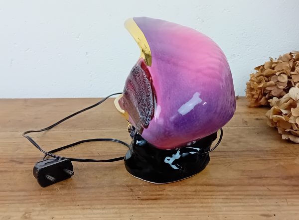 Veilleuse vintage en céramique / Moule / Poisson / Vallauris n°11461 // Réservé a V //