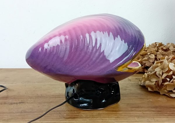 Veilleuse vintage en céramique / Moule / Poisson / Vallauris n°11461 // Réservé a V //