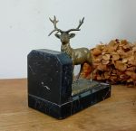 Ancien serre livre en marbre / cerf / n°11462 // Réservé a V //