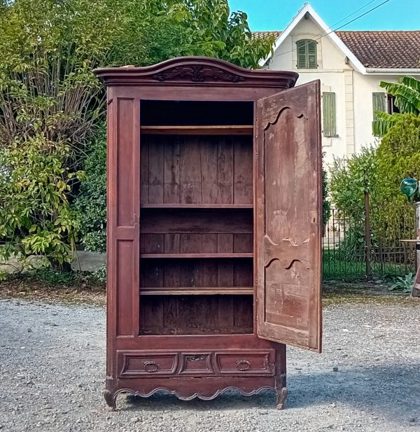 Ancienne bonnetière Louis XV en merisier n°11424