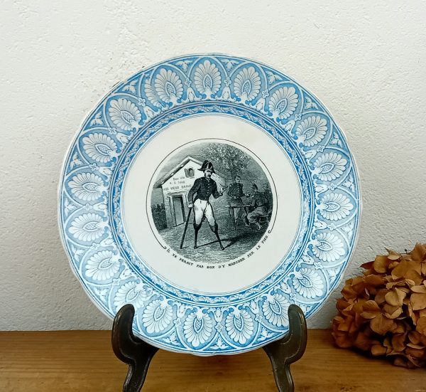 Ancienne assiette parlante Bordeaux Vieillard n°11472