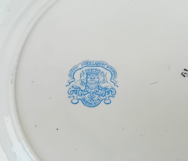 Ancienne assiette parlante Bordeaux Vieillard n°11472