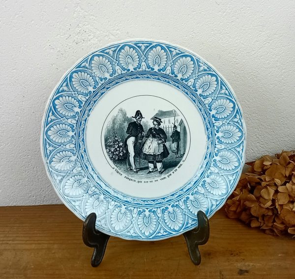 Ancienne assiette parlante Bordeaux Vieillard n°11473