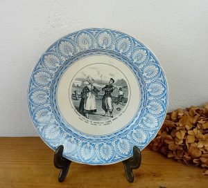 Ancienne assiette parlante Bordeaux Vieillard n°11474