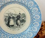 Ancienne assiette parlante Bordeaux Vieillard n°11474