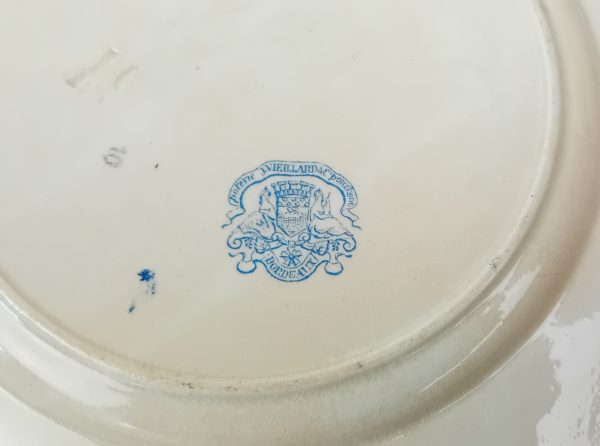 Ancienne assiette parlante Bordeaux Vieillard n°11474