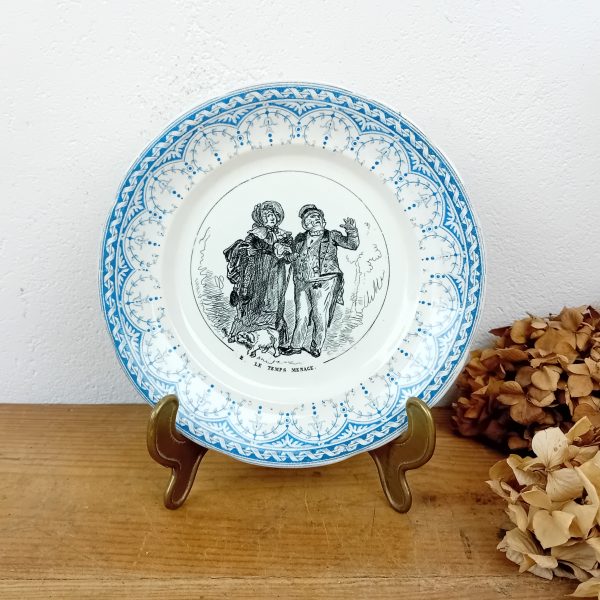 Ancienne assiette parlante Sarreguemines n°11476