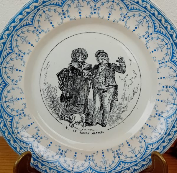 Ancienne assiette parlante Sarreguemines n°11476