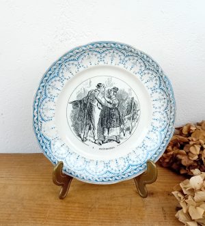 Ancienne assiette parlante Sarreguemines n°11475